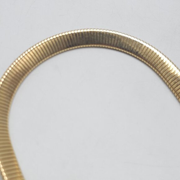 Vintage Egyptian Revival Gold-Tone Snake Chain Necklace 17 in - Picture 6 of 7